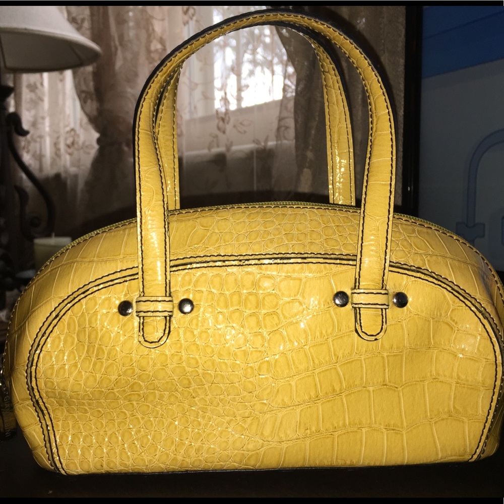 Gianni Bono Yellow Faux Skin Bag